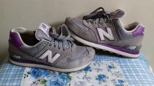 Disponible Hasta danés Women's New Balance 574 Grey/Purple Trainers Size UK 5 EU 37.5 VGC | eBay