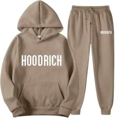 New Men's Hoodie Set 2 PC Sweatshirt SweatPants Hip Hop Streetwear
