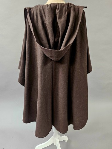 Vintage Texas Body Hangings Small /Medium Brown Long Cloak Cape Wool - Picture 3 of 8