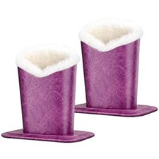 Pack of 2 Plush Lined Eyeglasses Holder Stand Protective Glasses 2 Pcs Purple