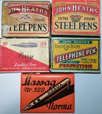 5 verschiedene Schreibfedern, Pen, Nibs, Plume, Pennini, Kalligraphie, SET 9