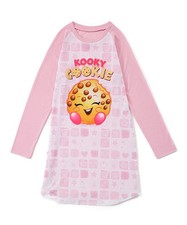 Shopkins Kooky Cookie Pink Knit Nightgown Sleepwear Gown Girls' Size 6 / 6X NEW