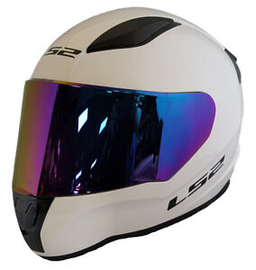 LS2 FF353 RAPID FULL FACE MOTORCYCLE HELMET WHITE + RAINBOW PURPLE