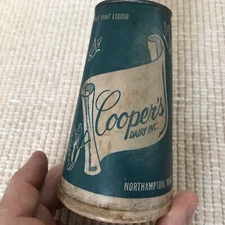 COOPER’S DAIRY VINTAGE HALF PINT WAXED CONE, NORTHAMPTON, MASSACHUSETTS 
