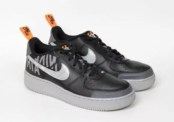 Nike Air Force 1 LV8 2 GS Under Construction Black Gray Sneakers