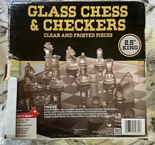 Chess And Checkers Classic Glass Chess Checke...