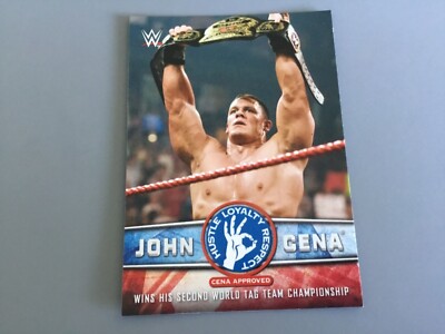 2017 Topps WWE John Cena Tribute #15 Wins his Second World Tag Team Championship