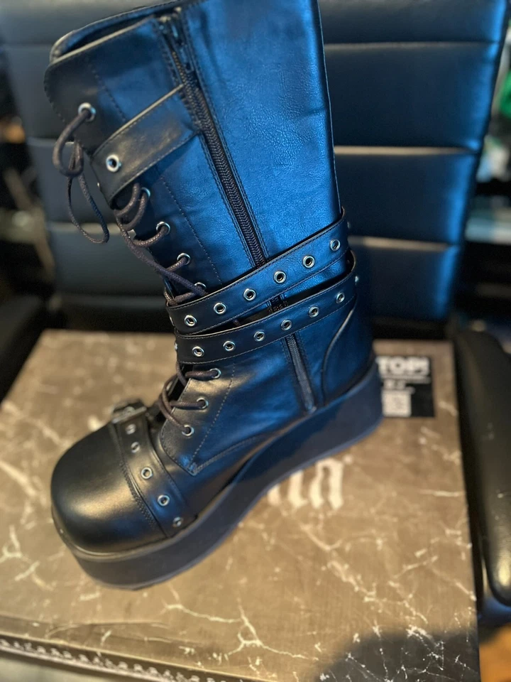 Pleaser Demonia Extreme Plataforma Puntera Botines Adultos Hombres TRASHVILLE/205 Foto 2 de 3