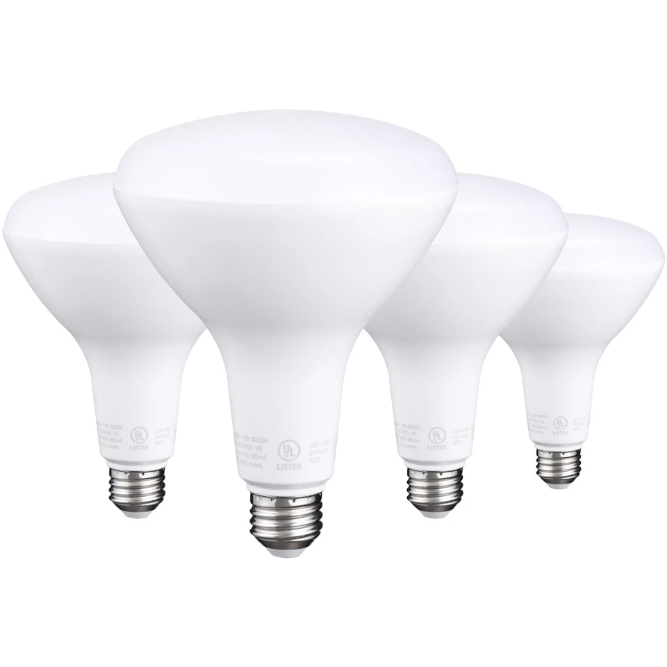 17W Dimmable LED BR40 Light Bulb, 100W Equivalent, 1400lm, 3000K/4000K/5000K - Image 2 of 4