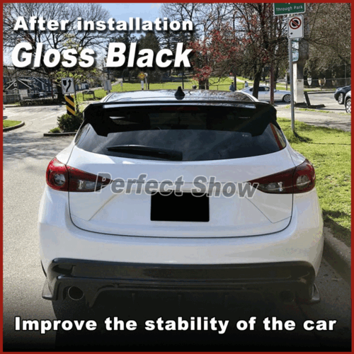 Passt für Mazda 3 Axela Schrägheck 14-17 Glanz Schwarz Dashspoiler Spoiler Lippe - Bild 5 von 11