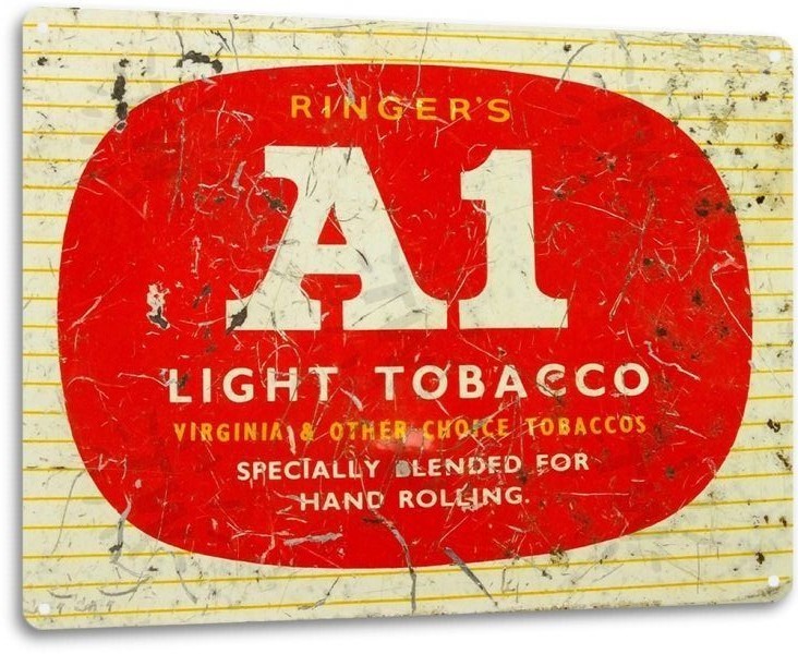 A1 Tobacco Smoke Chew Smoking Retro Vintage Wall Decor Man Cave Metal Tin  Sign