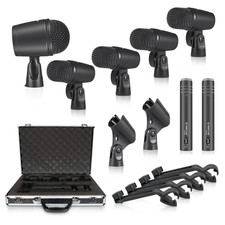 Drum Microphone Kit, Drum Mics 7-pieces, Full Metal Wired Dynamic Drum Mic Se...