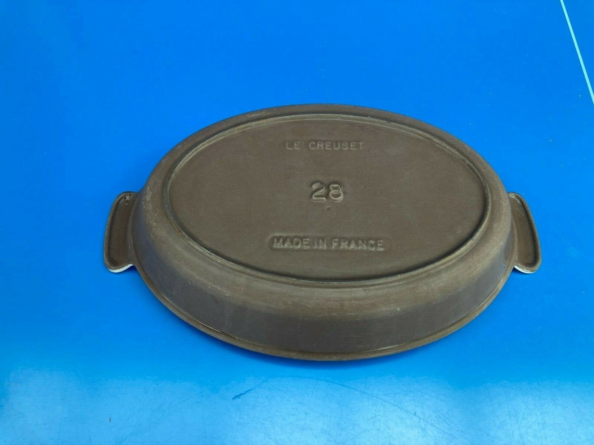 Plat Ovale Le Creuset En Fonte – 20 Cm – Marron – Vintage TBE