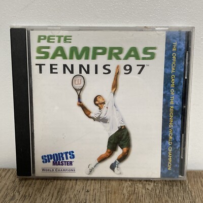 Pete Sampras Tennis 97 Official PC Game, Codemasters, CD-ROM Vintage 1990s