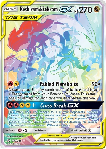 Reshiram & Zekrom GX 259/236 Sm-Cosmic Eclipse