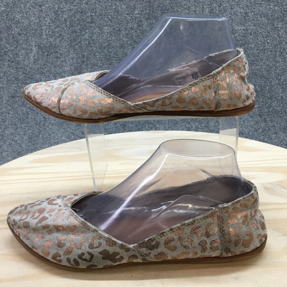 Toms Shoes Womens 10 Ballet Flats Multicolor Leopard Print Pointed Toe 10013002 - Image 2 of 4