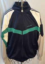 VINTAGE ADIDAS FULL ZIP GREY SWEATSHIRT JACKET 1970S SIZE XL Very Clean