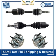 New Front CV Axle Shafts & Wheel Hub Bearing Assemblies Kit For 2010-2017 Chevy