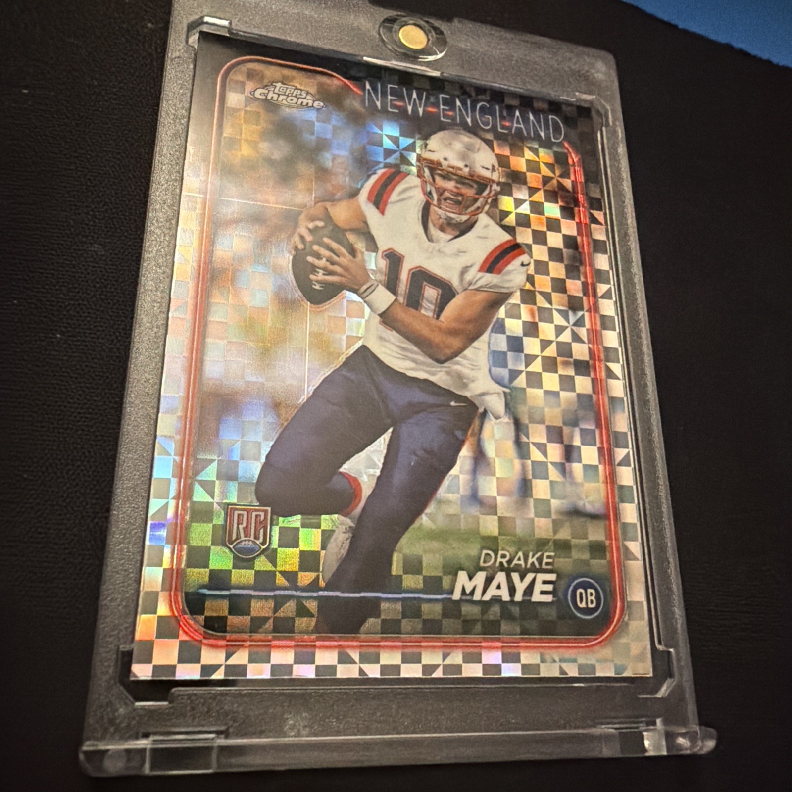 2024 Topps Chrome Drake Maye RC #203 X-Fractor 🔥 Patriots QB Rookie