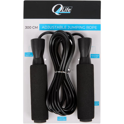 Q4Life Profi Springseil, Stahl - 3m Hüpfseil Fitness Sprungseil Seilspringen