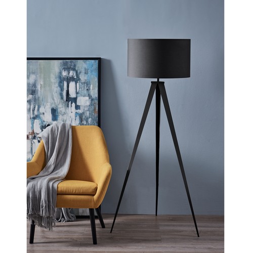 Teamson Home Tripod Floor Lamp with Black Shade by Teamson Home Modern Lighting - Picture 6 of 8