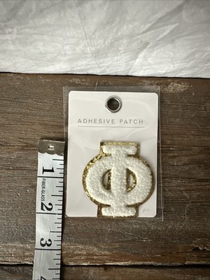 Phi White And Gold Adhesive Patch