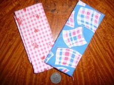 Vintage Zestaw 2 Nowość i worek na karmienie Kwiatowe nadruki ok. 1950. 1/4 yd.