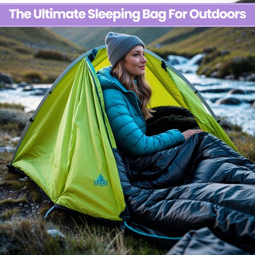 Adult Mummy Sleeping Bag 4 Season Single Waterproof Outdoor Camping Hiking Zip - Picture 10 of 61