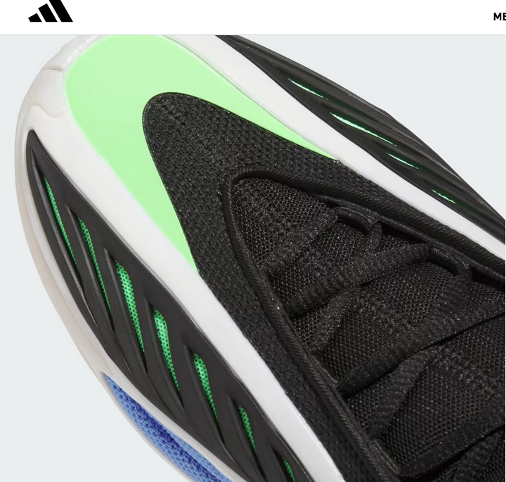 adidas AE 2 Blue Fusion Blue Lime Men's Size Basketball Shoe