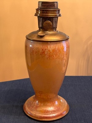 Aladdin 1245 Peach Venetian Art Craft Model 12 Vase Oil Lamp 10 1/4''