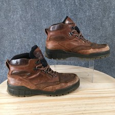 Ecco Track 25 Boots Mens 46 Hiking Bootie Lace Up Comfort Casual Ankle Top Brown