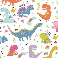 20 Servietten Funny Dinosaurs - Bunte Dinosaurier 33X33Cm