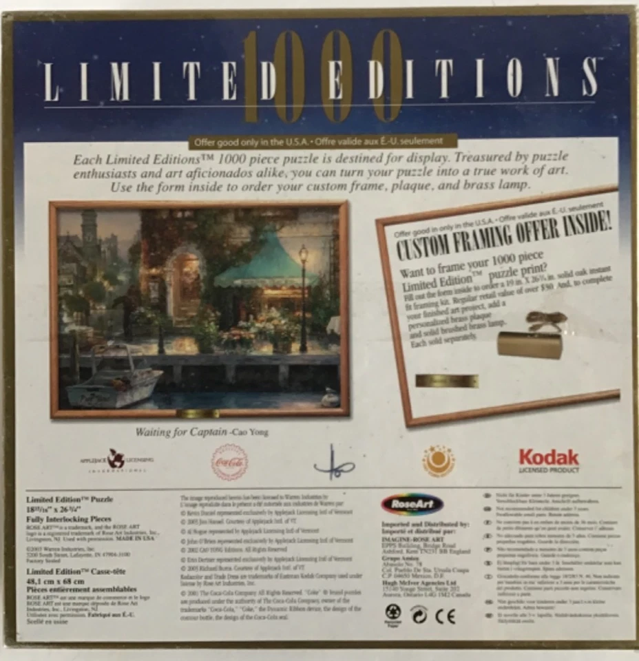 Rompecabezas "Place L' Amour" Caja Sellada 1000 Piezas Edición Limitada Foto 2 de 3