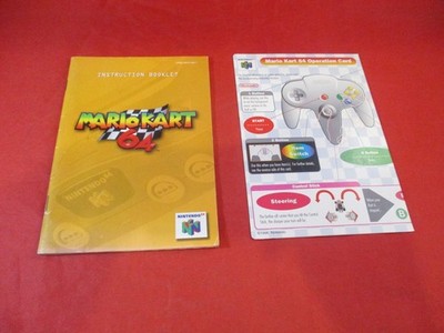 Mario Kart 64 Nintendo N64 Operation Card + Instruction Manual Booklet ONLY #E
