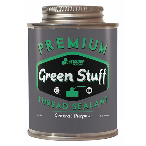 Jomar Valve Pipe Thread Sealant 8 fl oz, Brush-Top Can, Green Stuff, Green,