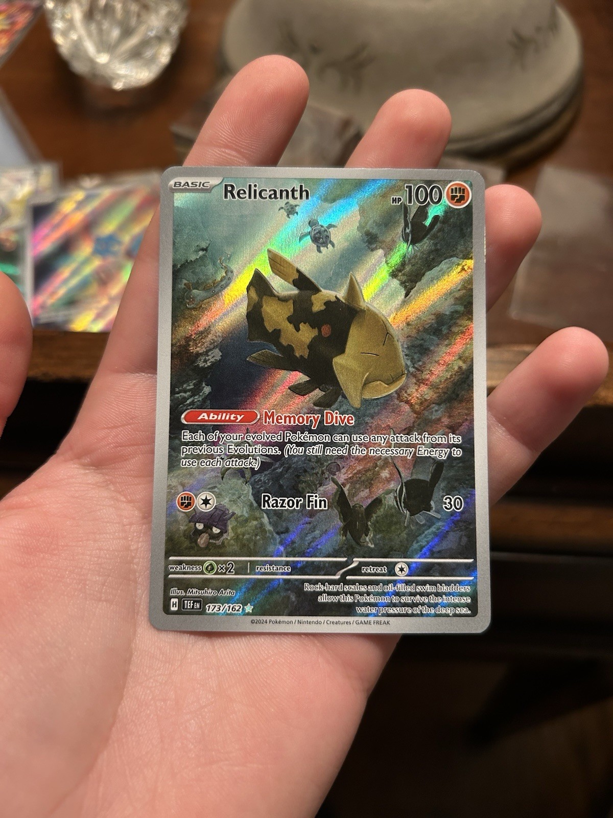 2024 POKEMON SV05 TEMPORAL FORCES RELICANTH HOLO ILLUSTRATION RARE 173/162