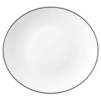 Seltmann Weiden Modern Life Speiseteller Oval Teller Black Line 30.2 X 27.7 Cm
