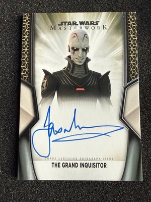 2025 Topps Star Wars Masterwork #A-AJ GRAND INQUISITOR Jason Isaacs On Card Auto