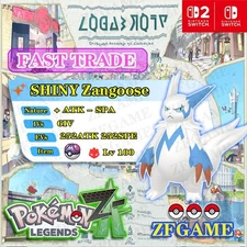 ✨6IV SHINY Zangoose + EVS 🚀 POKEMON LEGENDS ZA ✨Online delivery⚡ALPHA