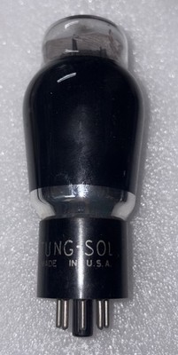 Tungsol 6L6G Black Glass Vacuum Tube Amplitrex Tested 76% Gm