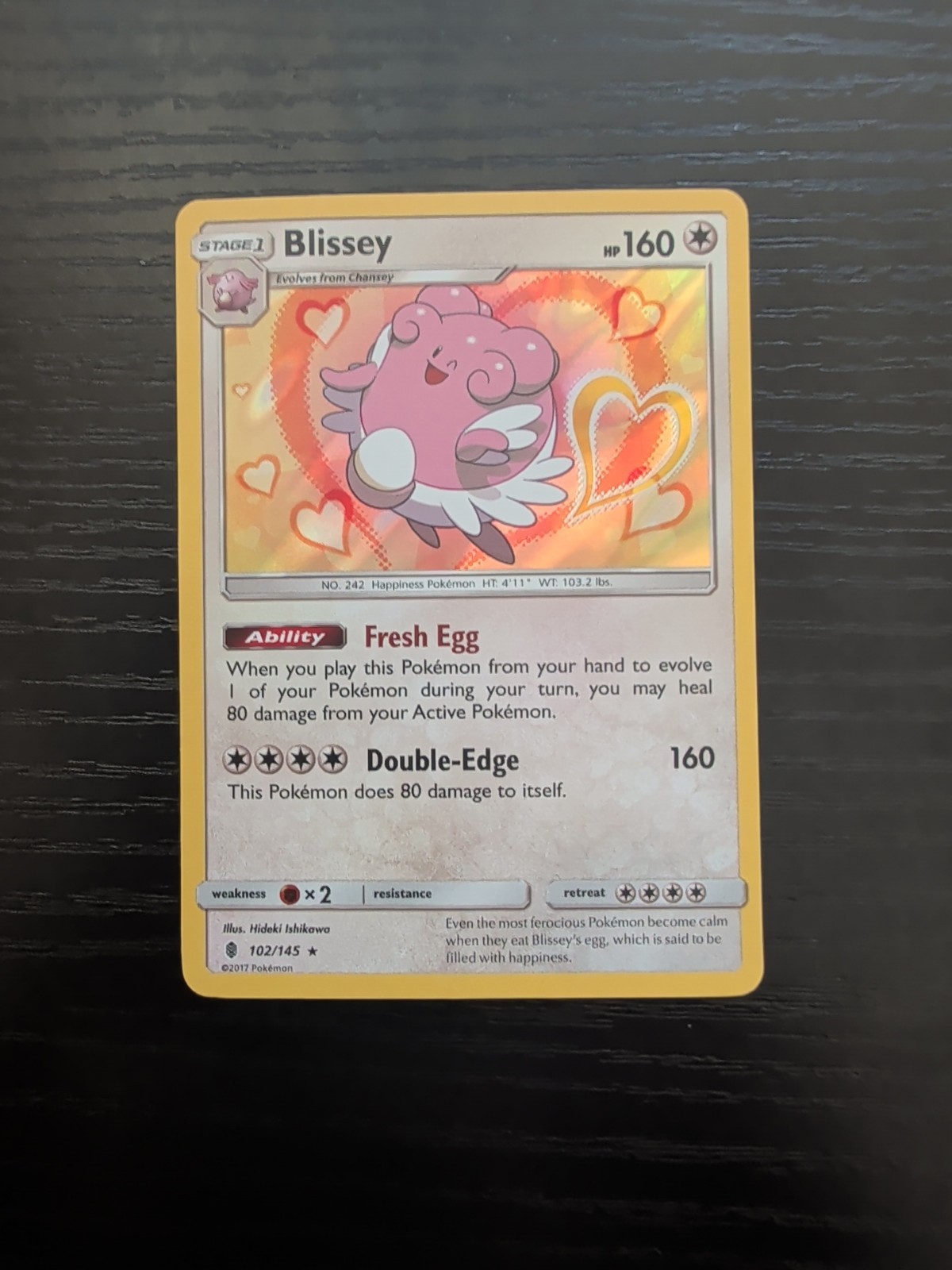 Blissey 102/145 Holo Rare Guardians Rising Pokemon Holo LP+