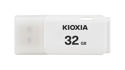 KIOXIA 32GB TransMemory U202 USB 2.0 Flash Drive, White 32GB USB 2.0