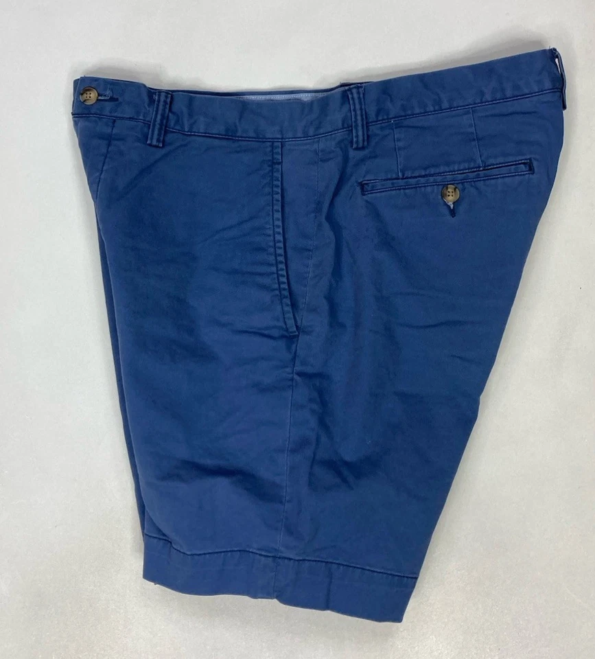 Polo Ralph Lauren Stretch Straight Fit Chino Shorts Men Size 33 Blue Pony - Image 4 of 4