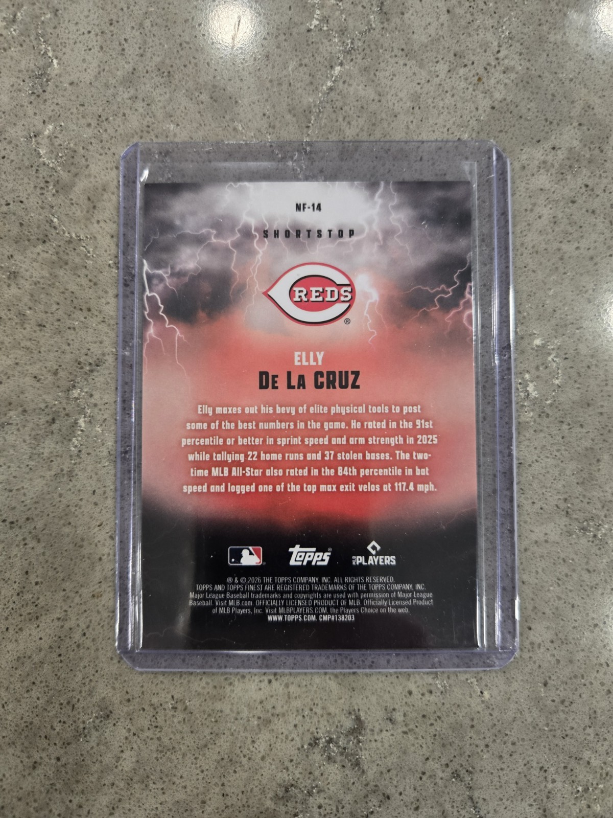 2026 Topps Finest Elly De La Cruz Nightmare Fuel SSP #NF-14 Reds view 2