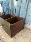 19th Century Square Nails Wood Divided Drawer Green Paint SCREW HOOKS Primitive — photo 4