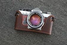 Genuine Leather Handmade Half Case Cover For Olympus OM1 OM2 OM3 OM4 Camera