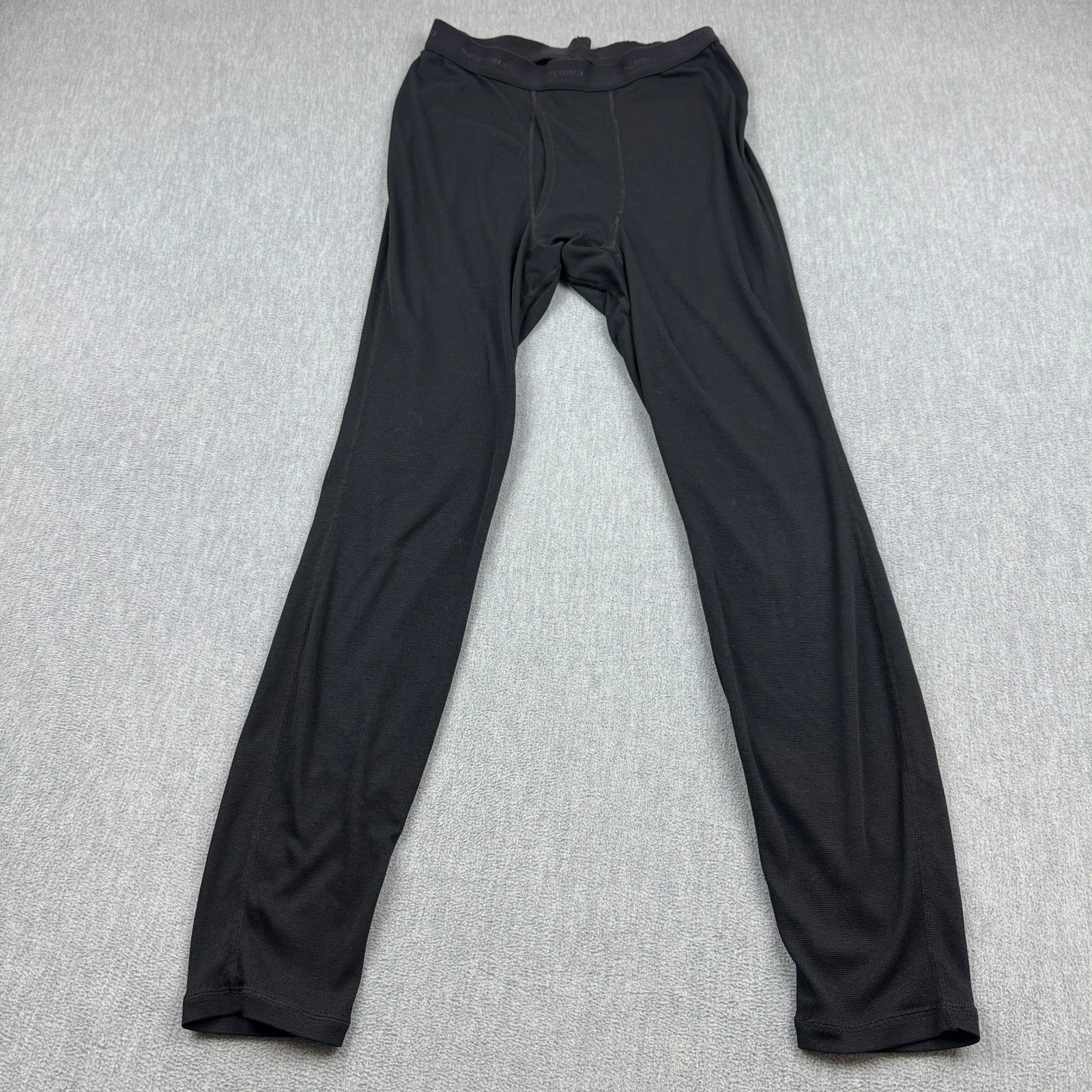 Patagonia Pants Mens Small Black Performance Baselayer Capilene Made in USA