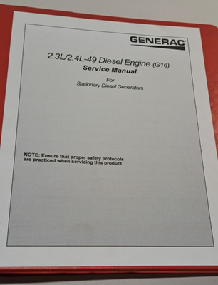 #ad generac engine parts manual diesel units 2.3 liter $29.99