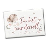 Souvenir Magnet Du Bist Wundervoll - Spruch KüHlschrankmagnet Mit Spruch: Du
