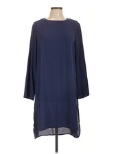 H By Halston Women Blue Casual Dress L